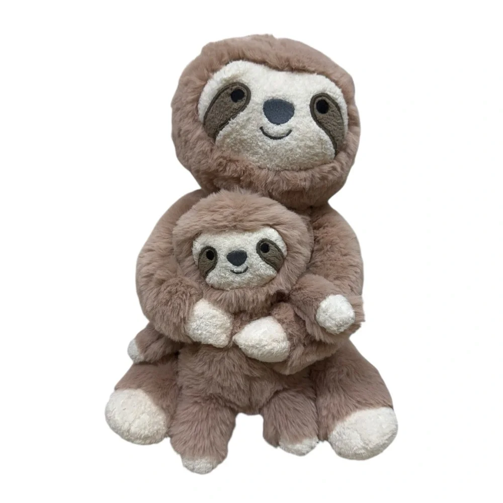 Cloud Island Sloth Mom and Baby Plush Rattle Stuffed Animal Toy Target Brown - Picture 1 of 9